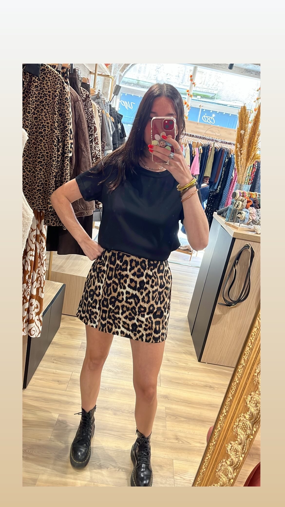 jupe-short leopard