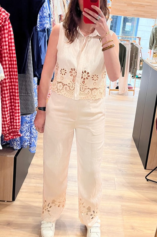 Chemise brodée
