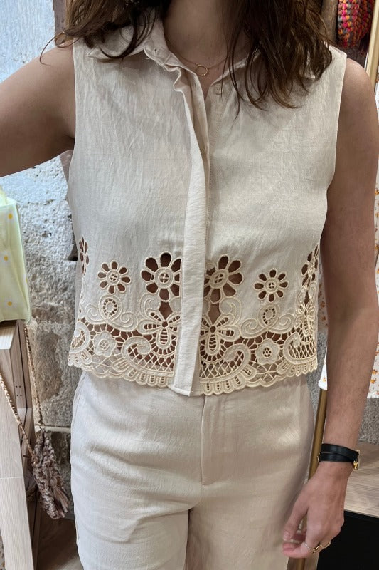 Chemise brodée