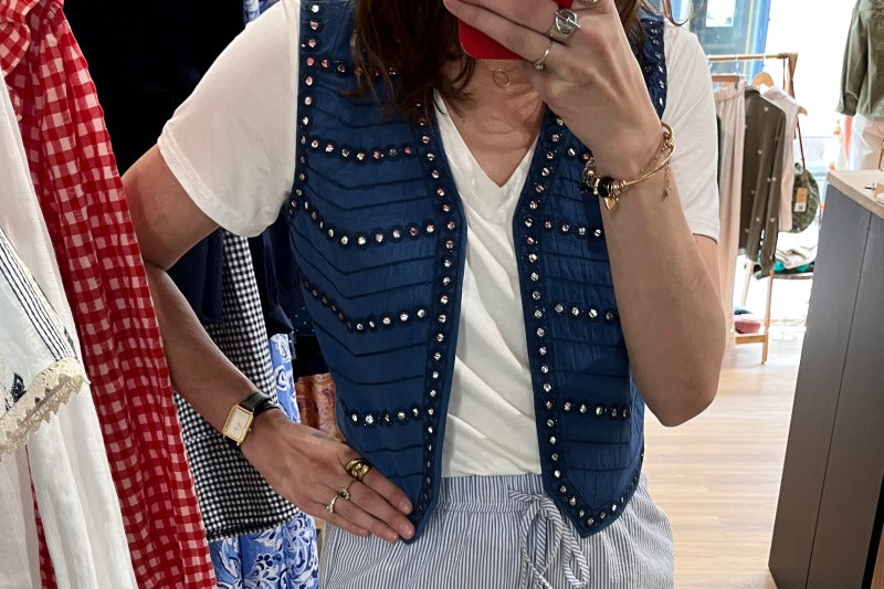 Gilet sans manche marine