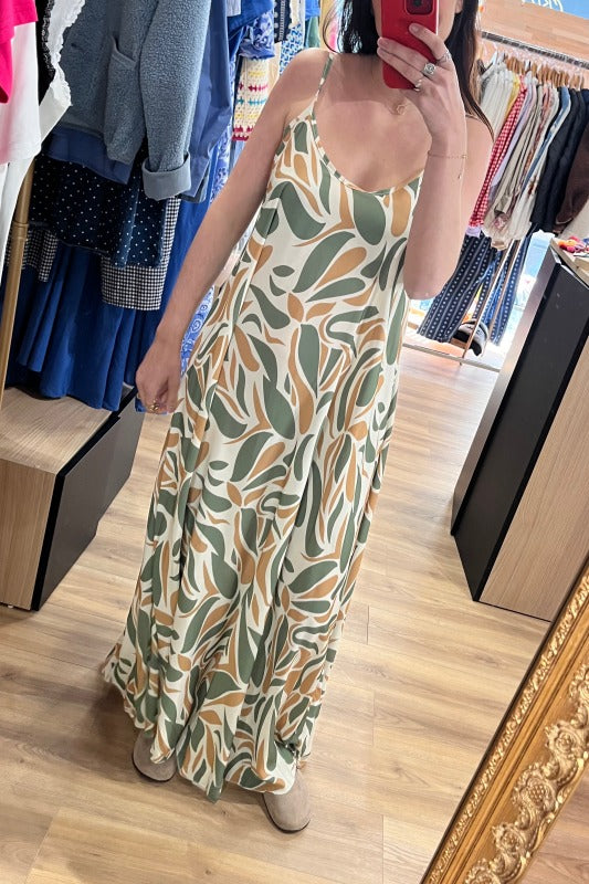 Robe camel et kaki