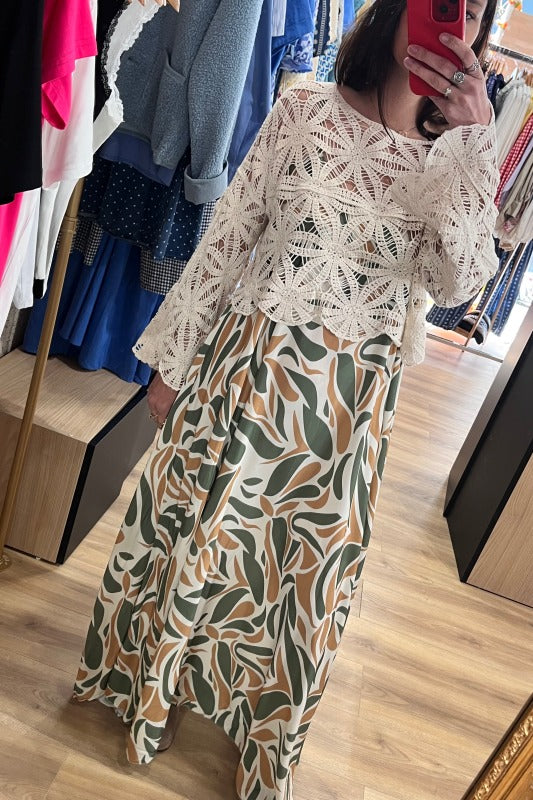 Robe camel et kaki
