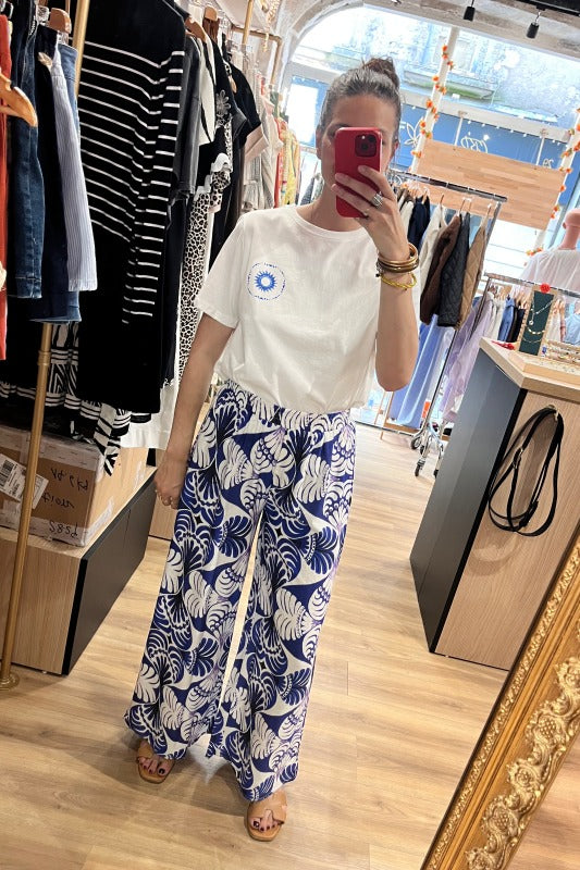 Tee-shirt soleil bleu