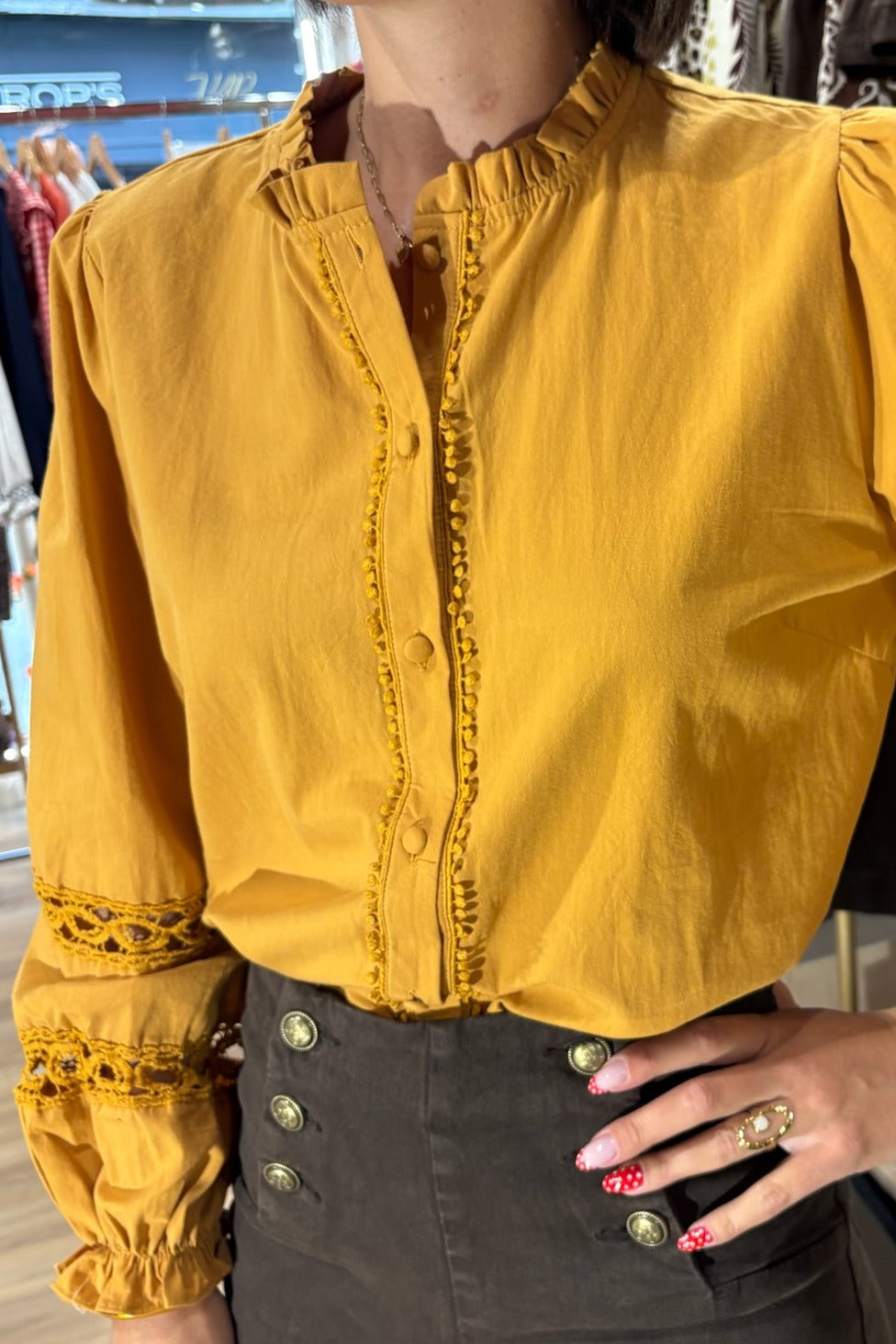 Chemise moutarde