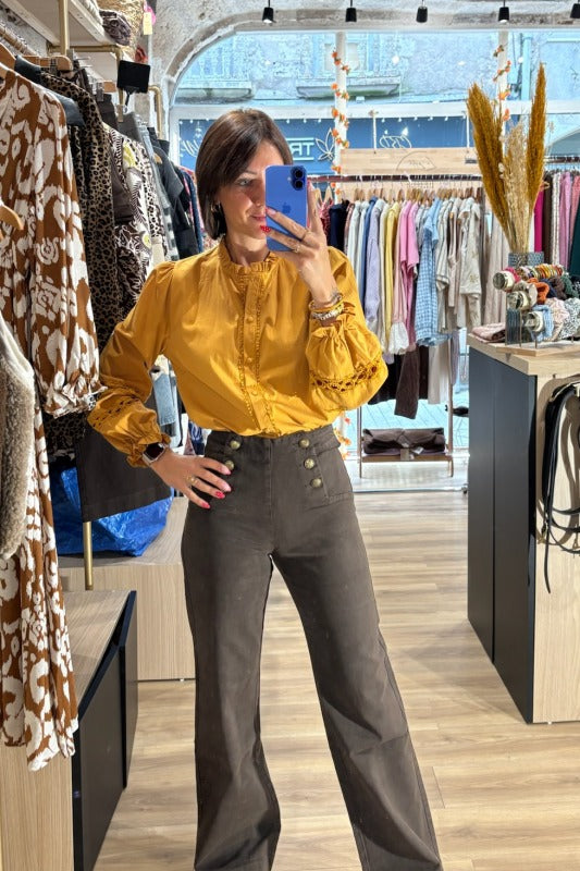 Chemise moutarde