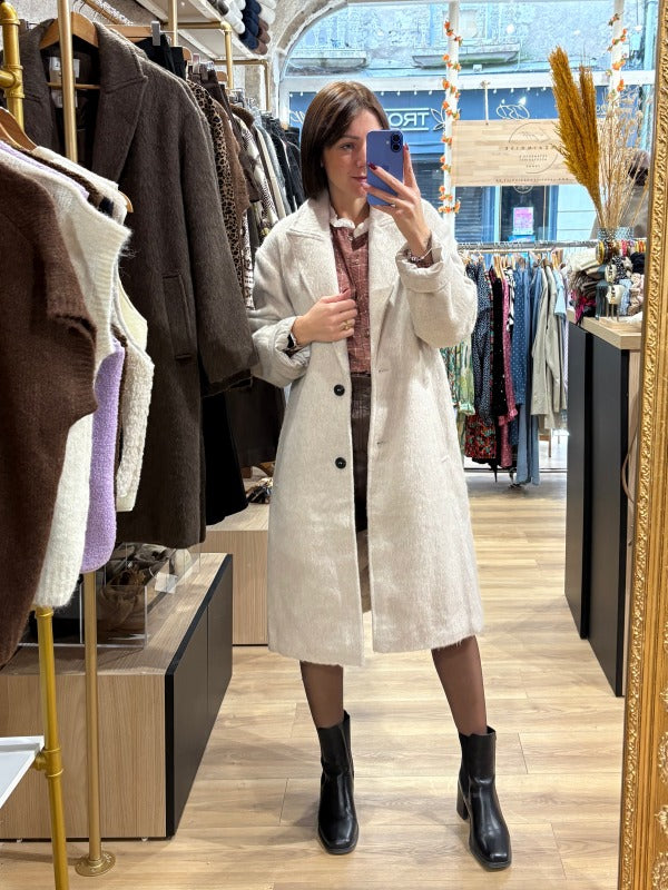 manteaux choco/blanc