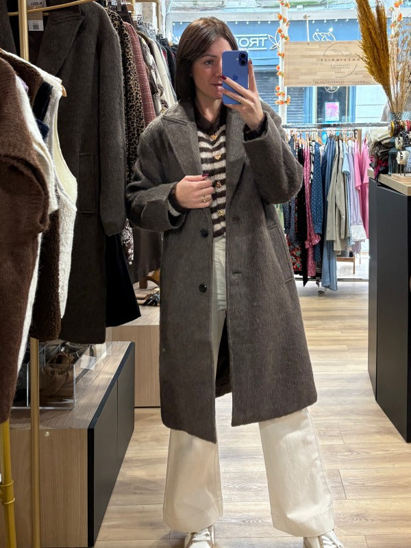 manteaux choco/blanc