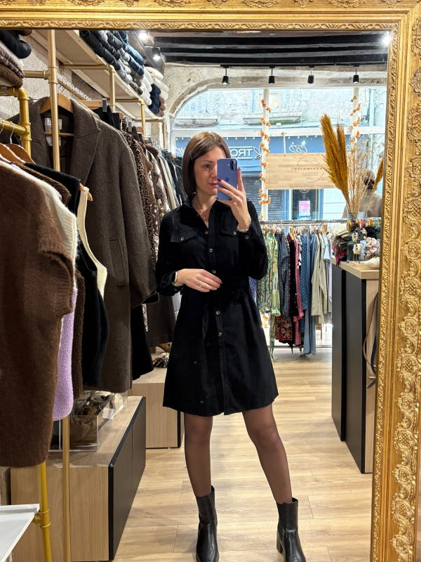 Robe velours noire